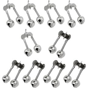 Double Bell Bite Mark Indicator Stainless Steel Double Bell Fishing Rod Alarm Suitable for Different Kinds of Fishing rods, sea Fishing, Night Fishing, Lake fishing-10pcs