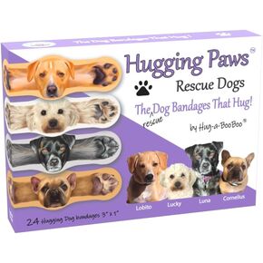Hugging Paws – Cat Themed Bandages from Hug-a-BooBoo, The Amazing Cat Bandages That Hug! Beautiful Cat Bandages Featuring Cat Paintings of Actual Rescue Cats! Great Cat Lover Gift! 24 Count Box