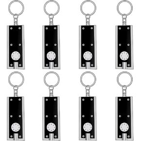 UV Keychain Flashlight, Compact Tiny Led Keychain Flashlight Set - 395nm Mini Black Lights for Currency, Scorpion Detection, Portable Illumination with Batteries (8 PCS)