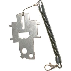 Universal shackle key, deck key, multi-tool wrench, bottle opener, screwdriver, emergency tool, stainless steel marine fittings with lanyard (98x70)