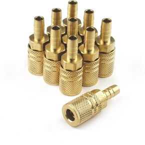 PRIMEFIT XIC1438BB6-B10-P (10 PACK) XP Extreme Performance Series 6-Ball Brass Coupler 1/4" x 3/8" Standard Hose Barb