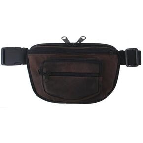 SMALL - Concealed Carry Fanny Pack RUGGED ULTRA-SOFT SUEDE LEATHER-Brown