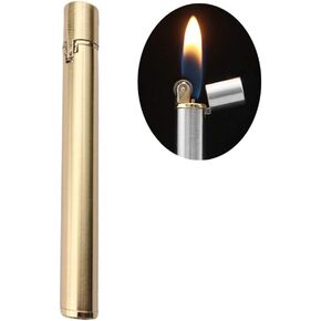 Butane Lighter Jet Torch Flame Windproof Lighter Soft Flame Lighter Candle Igniter(No Fuel) (Chocolate)
