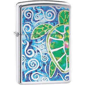 Zippo Lighter: Fusion Sea Turtle - High Polish Chrome 79803