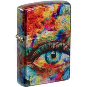 Zippo Lighter: Colorful Eye - 540 Tumbled Chrome 48866