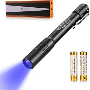 LIGHTFE D11D UV Flashlight 365nm High Power Black Light - Ideal for UV Glue Curing, Rock and Mineral Identification, Fluorescent Agents, Pet Urine, Stain Detection, AC Leakage Detection.