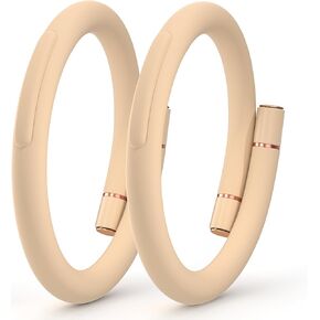 2 Pack Mosquito Repellent Bracelets, Insect & Pest Repellent Wristbands for Adults and Kids, DEET Free, Mosquito Repellent Bands Outdoor Patio (16 Replacement Cores - Pink)