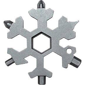 19 In 1 Incredible Tool – Easy N Genius - FEX 19-in-1 Stainless Steel Snowflakes Multi-Tool - 19-in-1 Stainless Multi-tool Father's Day Gift Christmas Present (Standard, Stainless - Silver)