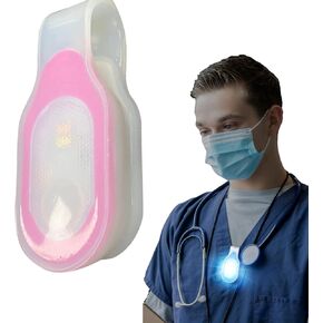 First Lifesaver LED Wearable Lights for Nurses with Hands-Free Magnetic Clip for Clothing and Scrubs, Soft White, Color, or Flashing Color Lighting, Supports Nightshift Patient Caregiving (Blue)