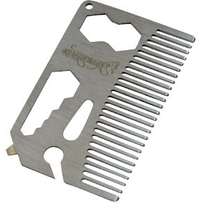 Father's Day Gift Christmas Gift for Men Guardman Stainless Steel Pocket Comb for Men Multitool Card With Beer Bottle Opener Hair Comb and Beard Comb