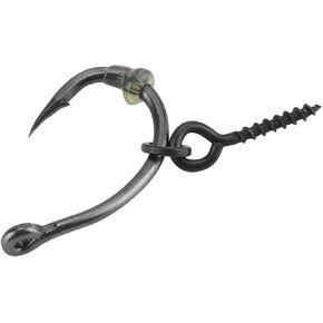 (10 x Looped Screws+10 x 6# Hooks+10 x Hook Stops) Carp Fishing Rig Kit, Freshwater Fish Hooks High Strength Fishing Boilies Carp Rigs for Carp Fishing, Carp Fishing Tackle