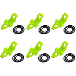 Fishing Hook Keeper Fishing Rod Hook Keeper Holder with 3 Different Rubber Rings Fish Hook Keeper 6pcs Green New