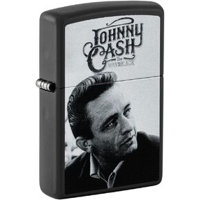 Zippo Johnny Cash Black Matte Pocket Lighter