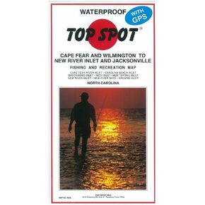 Fishing Map from Cape Fear/Wilm to New River Inlet/Jacksonville