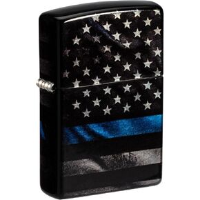 Zippo Lighter: Police Flag with Blue Line - 540 Fusion 81562