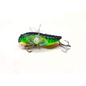 Artificial Cicada Fishing Hard Lures with Rotating Spins Propeller (ABS/15.5g/0.54oz.7.5cm/2.95in 6Colors Option)