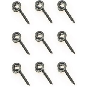 10PCS Matte Black Round Ring Bait Screws Link Swivel Hook Stops Rubber Shank Beads for Carp Fishing Terminal Rig Tackle Set