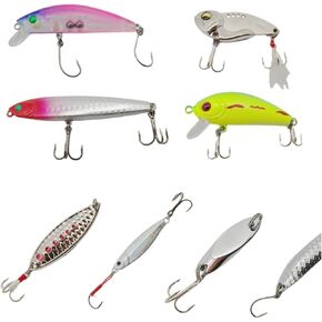 Fishing Lure kit-8, Crank Baits for Bass Fishing, Simulated Crankbait, for Saltwater, Freshwater, Trout, Bass, Salmon, Etc
