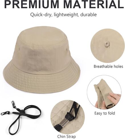 Bucket Hats for Men XXL, Quick Dry Sun Hats for Women, Packable Foldable Summer Outdoor Cap for Fishing, Hiking in Saudi Arabia