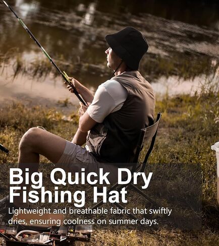 Bucket Hats for Men XXL, Quick Dry Sun Hats for Women, Packable Foldable Summer Outdoor Cap for Fishing, Hiking in Saudi Arabia