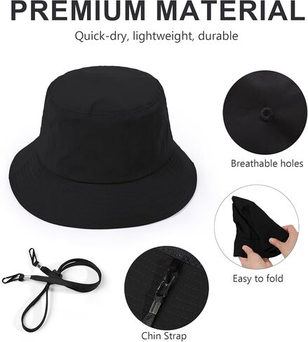 Bucket Hats for Men XXL, Quick Dry Sun Hats for Women, Packable Foldable Summer Outdoor Cap for Fishing, Hiking in Saudi Arabia