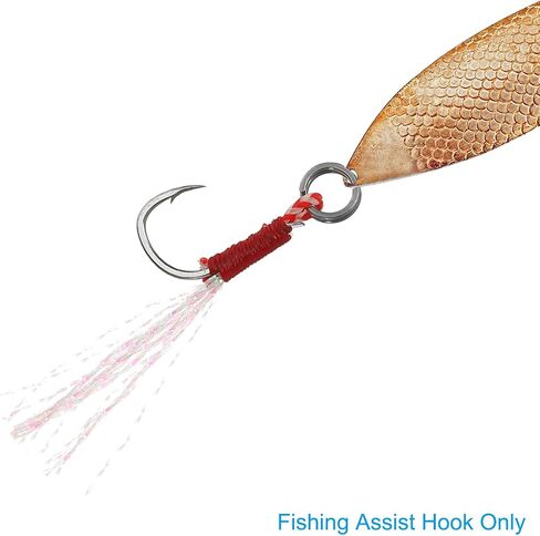 PATIKIL Fishing Assist Hooks Kit Glow Jigging Hook Slow Fast Fall Jigs Fishing Hook for Vertical Jigging Lure in Saudi Arabia