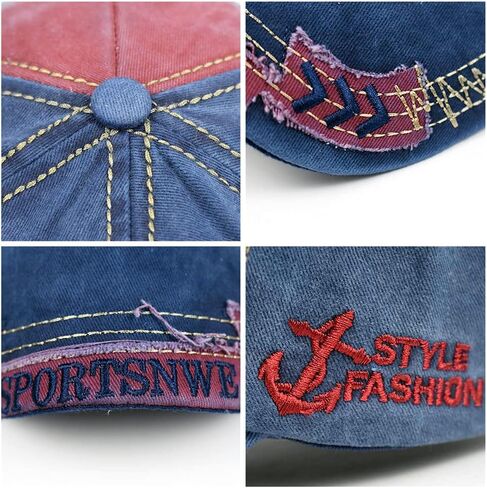 LOCOMO Men Women Shark Distressed Vintage Baseball Cap Fishing Hat Trucker Snapback Bill Brim Sun Cap Dark Gray in Kuwait