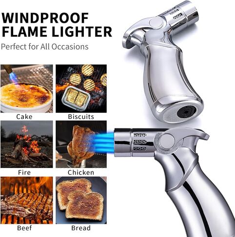 Cigar Lighter and Cutter Ashtray Set, Alloy Windproof 4 Jet Flames Inflatable Lighter Sharp Blade Guillotine Ceramics Ashtray Holder with Gift Box,Without Gas(set1) in Saudi Arabia