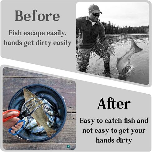 Fish Claw Gripper Fishing Pliers Gripper Metal Fish Gripper Fish Control Clamp Control Forceps for Catch Fish Fishing Accessories for Most Freshwater Fish in Saudi Arabia