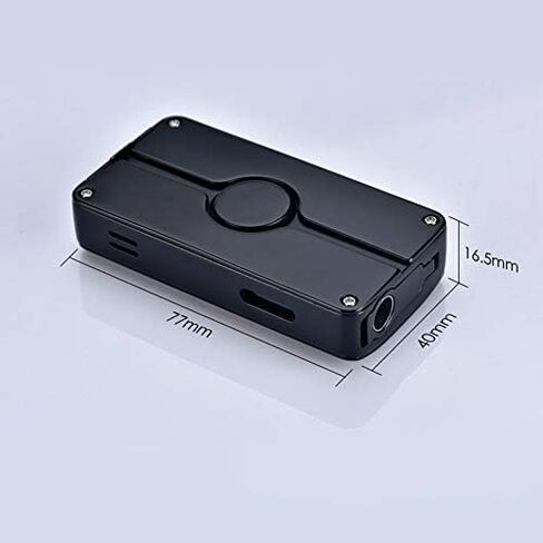 Jet Lighter Torch Lighter, 3 Flame Butane Refillable Cigar Lighter with Visible Gas Tank and Cigar Punch Cigar,Windproof Lighters Cigarette Ignition Without Gas,Adjustable Flame Size(Black） in Saudi Arabia