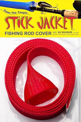 RITE-HITE Orin Briant Stick Jacket أغطية قضبان الصيد - Magnum Spinning؛ لقضبان التصيد والقفز، والمسك، وسمك السلمون المرقط في البحيرة، وسمك السلور والعديد من أنواع المياه المالحة. in Kuwait