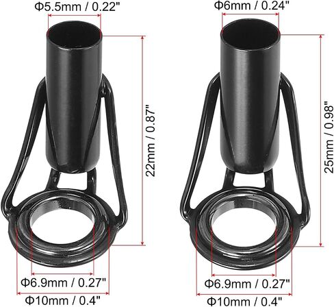PATIKIL Fishing Rod Tips Repair Kit, Stainless Steel Ring Guide for Saltwater Freshwater Fishing in Saudi Arabia