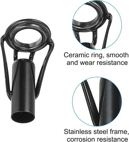PATIKIL Fishing Rod Tips Repair Kit, Stainless Steel Ring Guide for Saltwater Freshwater Fishing in Saudi Arabia