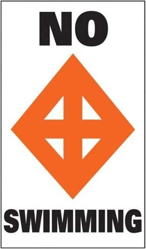 Taylor Made Products 46182 Sur-Mark Marker Buoy Label (No Swimming),Orange & White in Saudi Arabia