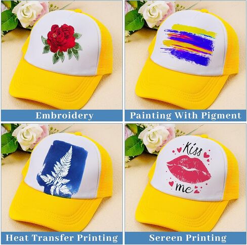 36 Pcs Sublimation Blank Trucker Cap Polyester Mesh Back Trucker Hat Summer Breathable Snapback Trucker Hats for Men Women Golf Beach Fishing Running in Saudi Arabia
