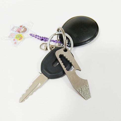 Mini Pry Bar, EDC Multitools Stainless Steel with Bottle Opener, Keychain Pry Bar (Stainless Steel -1 PC) in Saudi Arabia
