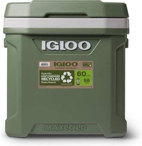 Igloo ECOCOOL Latitude 60 Qt Roller Cooler in Saudi Arabia