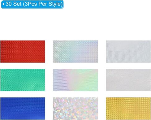 PATIKIL Assorted Reflective Fishing Lure Stickers, 24Pcs Adhesive Holographic Making Sticker Crafts DIY Film Flash Lure Tape for Fishing Lure Making Metal Baits in Saudi Arabia