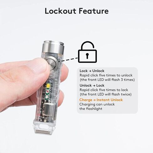 RovyVon Aurora A6 USB-C Keychain Flashlight, Max 650 Lumens Super Bright with Pocket Size, Fluorescent Button EDC Gadget, Magnetic Accessories, Momentary On, Gift for Outdoor Daily Use(365nm/White) in Saudi Arabia