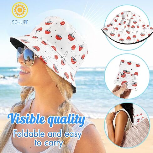 قبعة دلو للجنسين، قبعة شمس للشاطئ، قبعة صيد للرجال والنساء والمراهقين، ملابس مزدوجة الجانب قابلة للعكس in Kuwait
