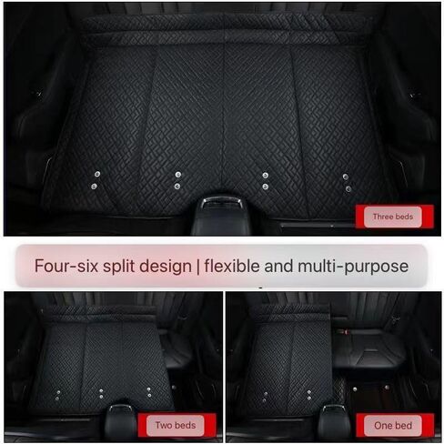 Non-Inflatable Car Mattress，Portable Car Back Seat Folding Bed，Car Travel Camping Mattress for Sleeping，Car Back Seat Extender for Car、SUV、Truck and Pickup (Brown) in Saudi Arabia