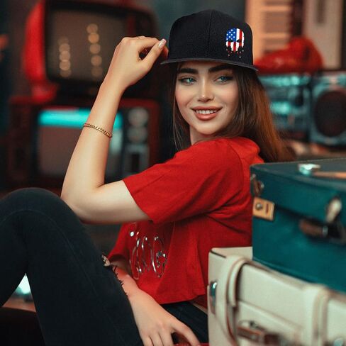 Snapback Hat for Men Boys Black Baseball Cap Flat Bill Dad Hats Trucker Caps Gift for Teens Flat Brim Hat in Saudi Arabia