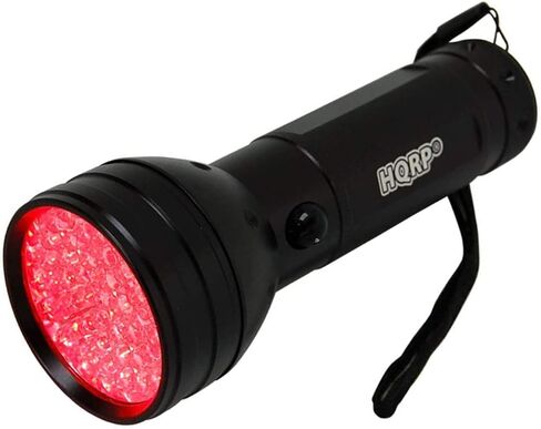 HQRP Portable Pocket Red Light Flashlight 9 LEDs for Watching Iguanas, Snakes, Hamsters, Hedgehogs, Turtles, Reptiles at Night, for Night-time Activities and Night Observation, Red Light Torch in Saudi Arabia