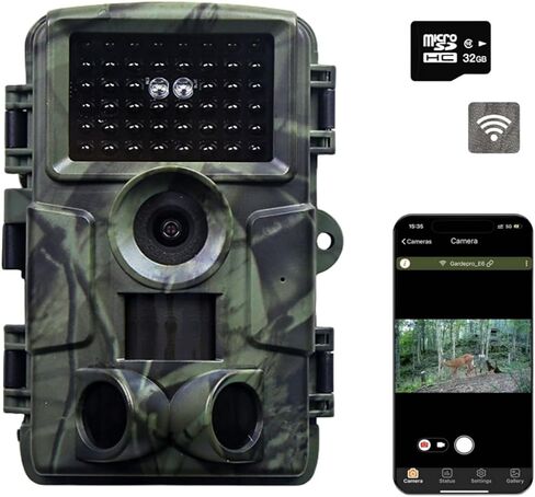 PR4000 Trail Camera WiFi 60MP 4K Game Camera for Wildlife Deer Scouting Hunting or Property Security, Camo - No Glow Night Vision Motion Activated Waterproof in Saudi Arabia