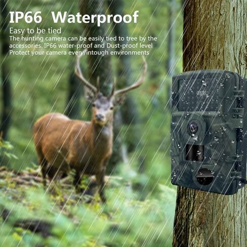 PR4000 Trail Camera WiFi 60MP 4K Game Camera for Wildlife Deer Scouting Hunting or Property Security, Camo - No Glow Night Vision Motion Activated Waterproof in Saudi Arabia