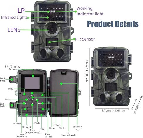 PR4000 Trail Camera WiFi 60MP 4K Game Camera for Wildlife Deer Scouting Hunting or Property Security, Camo - No Glow Night Vision Motion Activated Waterproof in Saudi Arabia