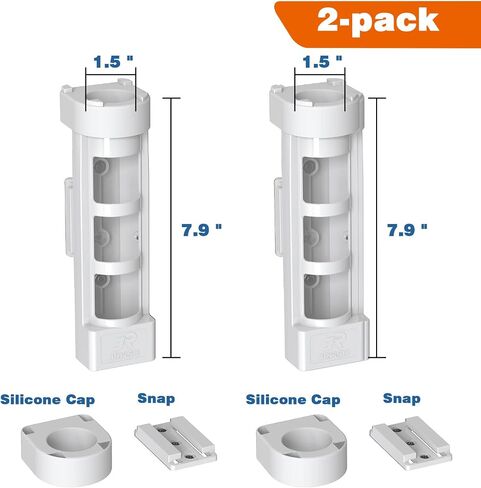 Detachable Fishing Rod Holders with 3M VHB Mounting Tape and Screws, Wall Mounted Rod Holder, Portable Fishing Pole Holders for Cooler, Bucket, Boats, Kayak, Garage, Trailer in Saudi Arabia