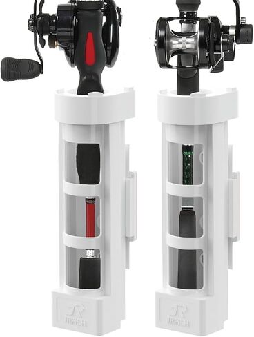 Detachable Fishing Rod Holders with 3M VHB Mounting Tape and Screws, Wall Mounted Rod Holder, Portable Fishing Pole Holders for Cooler, Bucket, Boats, Kayak, Garage, Trailer in Saudi Arabia