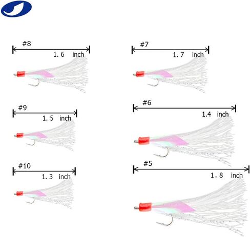 5/10/25/50/100 حزم منصات الصيد 6 هوك/مجموعة قوس قزح الجلد الحرير سلسلة هوك الصيد إغراء المياه المالحة المياه العذبة الطعم تلاعب معالجة 5 #6 #7 #8 #9 #10 # in Kuwait