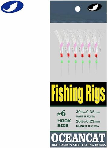 5/10/25/50/100 حزم منصات الصيد 6 هوك/مجموعة قوس قزح الجلد الحرير سلسلة هوك الصيد إغراء المياه المالحة المياه العذبة الطعم تلاعب معالجة 5 #6 #7 #8 #9 #10 # in Kuwait